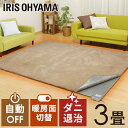 【500円OFFクーポン★17日9:59迄】 ホットカーペット 3畳 本体 195×235 暖房面積 切り替え可能 こたつ ラグ カーペット 併用 ダニ退治 自動電源OFF 切り忘れ防止 電気カーペット 電気マット 暖房器具 冬 寒さ対策 アイリスオーヤマ IHC-30 *