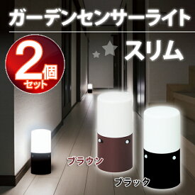 【同色2個セット】ガーデンセンサーライトスリム LSL-MS1 ブラウン・ブラック アイリスオーヤマ【送料無料】