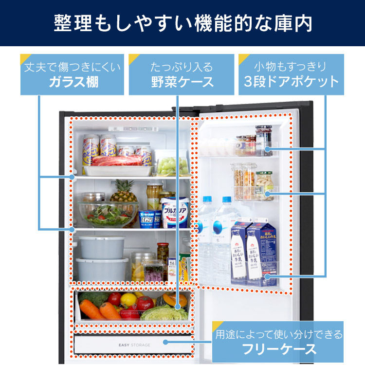 楽天市場】冷蔵庫 274L 2ドア 大型 アイリスオーヤマ ファン式 冷凍庫