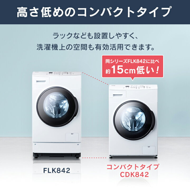 楽天市場】ドラム式洗濯機 8kg 自動投入 アイリスオーヤマ 温水洗浄 除 