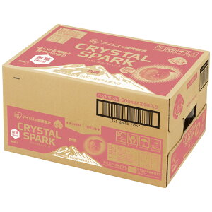 炭酸水 500ml 24本 強炭酸水 アイリスオーヤマ クリスタルスパーク 炭酸 アセロラ クリームソーダ レモン シャインマスカット ゆず ラフランス 白桃フレーバー プレーン 無糖 天然水 ペットボ