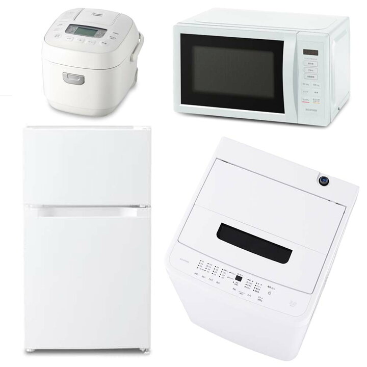 楽天市場】家電セット 一人暮らし 4点セット 冷蔵庫 2ドア 両開き 87L  