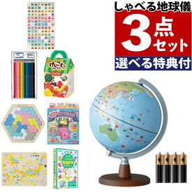 選べる特典＆電池付！ しゃべる国旗付地球儀 スタンダード （音声機能付） OYV46 球径 20cm レイメイ藤井 地球儀 しゃべる 子供用 プレゼント（デジタルライフ）