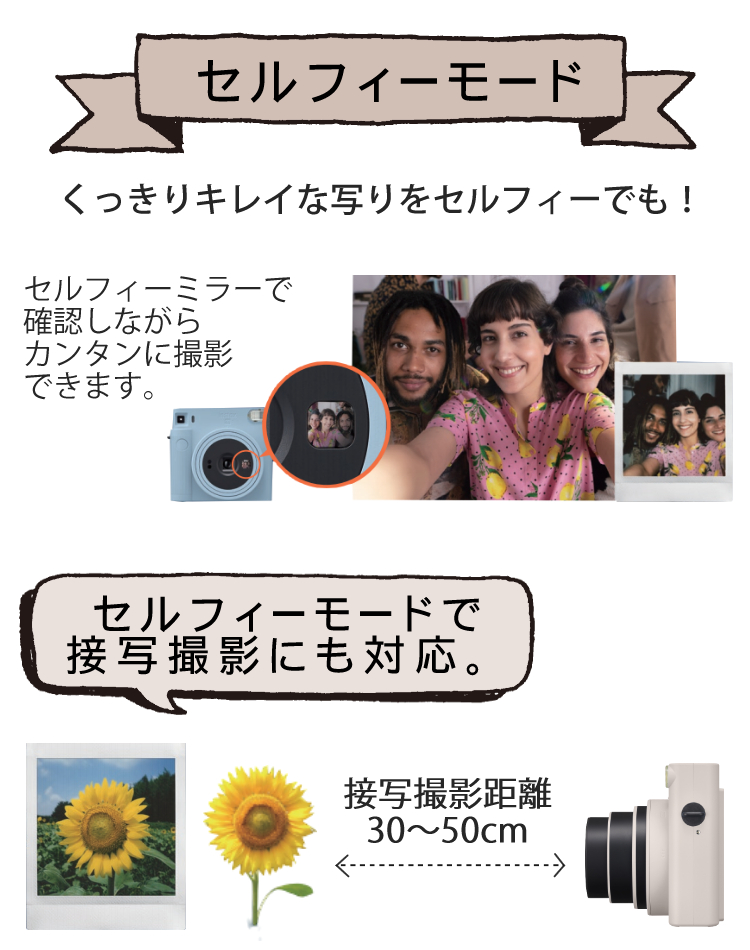 日本正式代理店 新品)チェキスクエアSQ1 チョークホワイトinstaxSQUARE フィルムカメラ