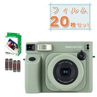 （フィルム20枚・電池セット）富士フイルム インスタントカメラ チェキ WIDE instax WIDE 400 グリーン …