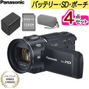 (長時間撮影でも安心な替えバッテリーセット) パナソニック デジタルビデオカメラ HC-V900 ブラック 2K【ポーチ＆SD128G＆バッテリーセット】高画質 動画 ビデオ 撮影 運動会 発表会 小型 コンパクト 手ブレ補正（ラッピング不可）（デジタルライフ）