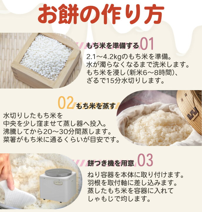楽天市場】【餅つき4点セット】MK エムケー精工 餅つき機 もちつき RM 
