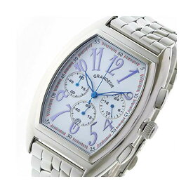 【正規輸入品】(グランドール)GRANDEUR 腕時計 JGR003W1 メンズ 日本製 トノー型 クロノグラフ（ステンレスバンド クオーツ 多針アナログ）（デジタルライフ）