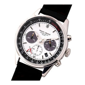 マウロジェラルディ Mauro Jerardi 腕時計 MJ063-2 メンズ ソーラー シリコン 牛型押し アナログ ブラック ホワイト（デジタルライフ）