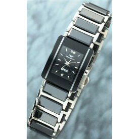 テクノス TECHNOS 腕時計 T9796TB レディース ステンレス セラミックス アナログ シルバー ブラック（デジタルライフ）
