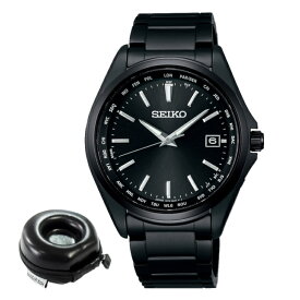（時計ケース丸型付）セイコー SEIKO 腕時計 SBTM333 SEIKO SELECTION セイコーセレクション メンズ ソーラー電波 Black Edition メタルバンド ソーラー電波 アナログ メーカー保証1年間 （国内正規品）（デジタルライフ）