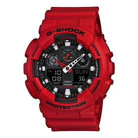 カシオ CASIO 腕時計 GA-100B-4AJF Gショック G-SHOCK メンズ レッド クオーツ 樹脂バンド アナデジ（国内正規品）（デジタルライフ）