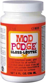 モドポッジ グロス　Mサイズ　 光沢有り レッドラベル　MODPODGE 8oz 236mlモトポジ　モッドポッジ　モッドポジ　石鹸デコパージュ材料・デコパージュ溶剤