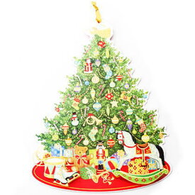 3Dアドベントカレンダー クリスマスツリーと木馬Caspari立体 アドベントカレンダー クリスマス