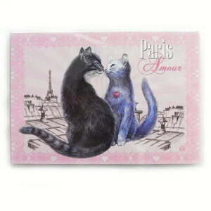 �|�X�g�J�[�h Chats enchant`es �@Paris�@Amour�@�@[au-bord][Chats enchante`s]���b�Z�[�W�J�[�h�E�t�����X�u�����h�˂��E�l�R�E�L���b�g�ECAT