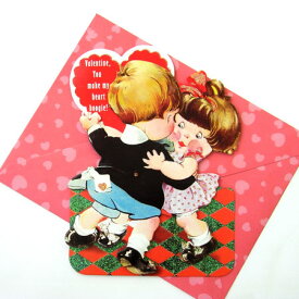 [Punch Studio]バレンタインカード★踊る男の子と女の子★パンチスタジオ立体メッセージカード