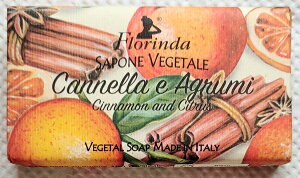 限定フロリンダ フレグランスソープ シナモン&シトラス クリスマスコレクション イタリア石鹸 ギフトソープ ボディソープ ハンドソープ フェイスソープ サシェ