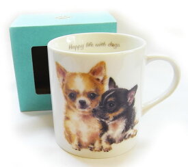 犬食器シリーズ　DOGマグカップ　チワワ[KYOSHINKAKOU]犬雑貨・いぬ・イヌ・キッチン・食器・ギフト