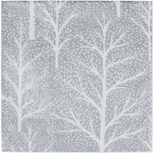 y[p[ivL@~̖ Vo[ Winter Trees Silver & White Caspari   ~̐E ␢E NX}X
