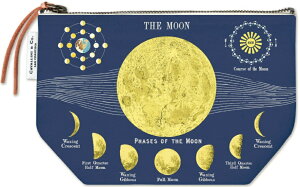 Cavallini&Co ヴィンテージポーチ ムーンチャート カヴァリーニ  コスメバッグ ファスナーポーチ コスメポーチ キャンバスポーチ