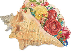 パンチスタジオ グリーティングカードS シェルブーケ PunchStudio 無地カード ブランクカード 多目的 3D 貝殻・シェル・貝・海モチーフ