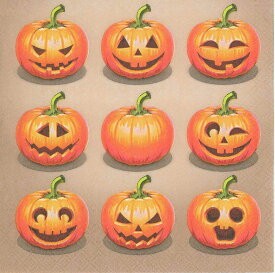 10枚 ペーパーナプキン ジャックオーランタン Ambiente アンビエンテ ランチサイズ秋柄 ハロウィン かぼちゃ カボチャ ハロウィンパンプキン
