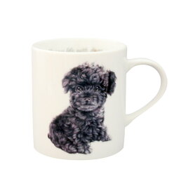 犬食器シリーズ　DOGマグカップ　TプードルB　わんコレ　犬雑貨・いぬ・イヌ・キッチン・日本製食器・ギフト・犬マグ・トイプードルブラック