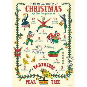 A|X^[E@bsOy[p[@12 Days of Christmas@Cavallini&Co Jo[j@|X^[E