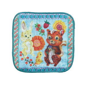 ~j^InJ`@K[[nJ`^I XƃETM@Gauze Hand Towel Squirrel-BL Nathalie Lete i^[e @Gauze Hand Towel@K[[×pC 20x20cm 肷 rbg oj[