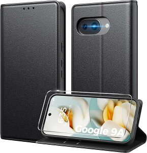 【ガラスフィルム1枚付き】Google pixel 9A ケース 手帳型ガラスフィルム1枚とストラップ1本付き Pixel9a ケース グーグルピクセル9a ケース 手帳型 pixel 9A スマホケース 高級PUレザーケース [RFIDブ