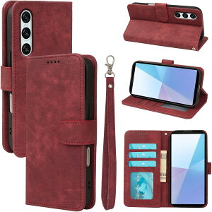 Xperia 1 VII ケース 手帳型 カード収納 スマホケース Xperia 1 VII ケース 手帳型 カード収納 スマホケース 職人仕様 手縫い革ケース ストラップ スタンド機能付き 財布型 360度保護 耐衝撃 レザー