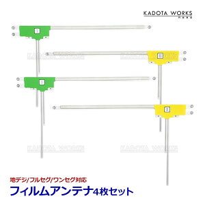 CN-HX910D CN-MW250D パナソニック L型フィルムアンテナ 4枚セット 高感度 高品質 地デジ フルセグ 汎用 交換 載せ替え 補修 ガイド番号 貼付けタイプ