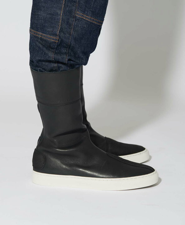 楽天市場】KADOYA LEATHER HIGH SNEAKER M2 / ブラック/ホワイト 