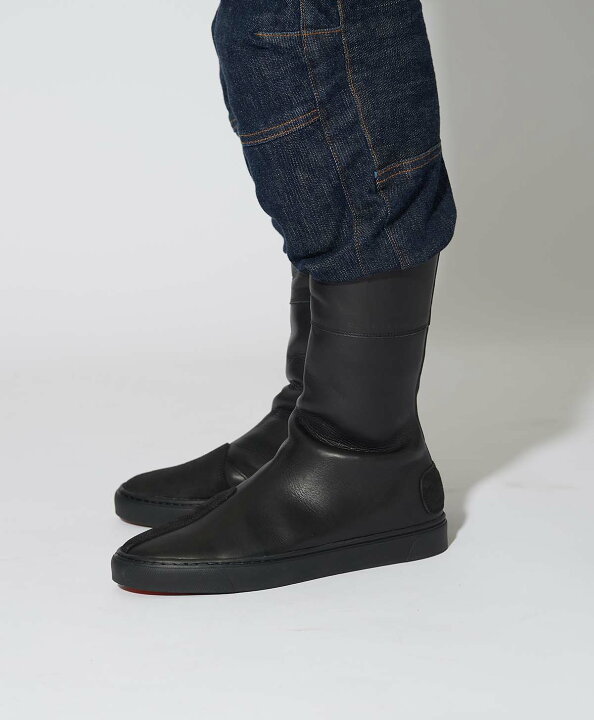 楽天市場】KADOYA LEATHER HIGH SNEAKER M2 / ブラック/ブラック 