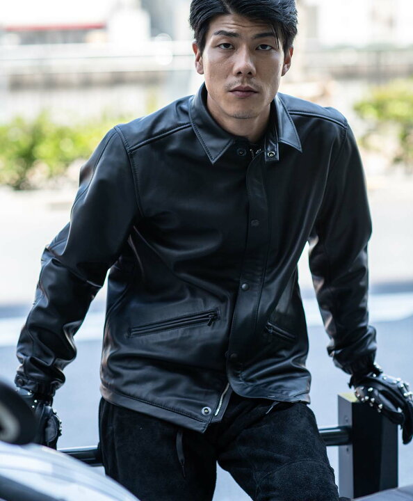 楽天市場】KADOYA LEATHER COACH JACKET / ブラック カドヤ公式 楽天  