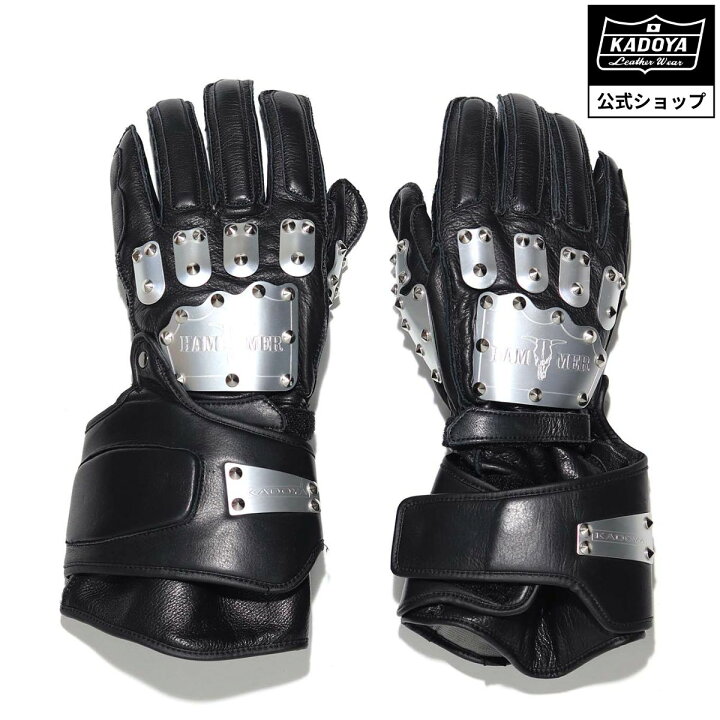 楽天市場】KADOYA HAMMER GLOVE GAUNTLET / シルバー/ブラック カドヤ 