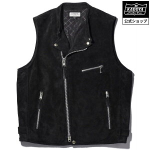 KADOYA LEATHER RIDERS VEST / XEF[hubN Jh yVsX