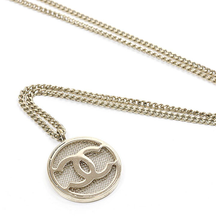 楽天市場】シャネル CHANEL ココマーク メッシュ メダル ネックレス  