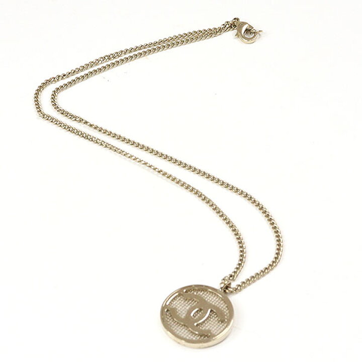 楽天市場】シャネル CHANEL ココマーク メッシュ メダル ネックレス  