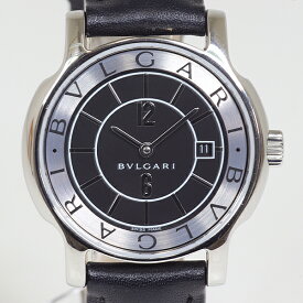 BVLGARI ブルガリ レディース腕時計 ソロテンポ ST29S ブラック文字盤 クォーツ 仕上げ済み 【中古】