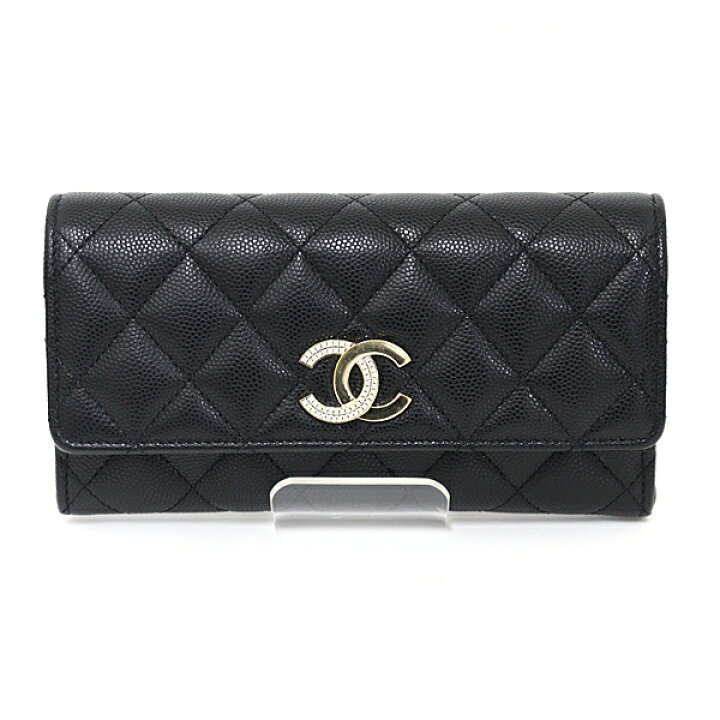 楽天市場】CHANEL シャネル ミディアム フラップ ウォレット キャビア  