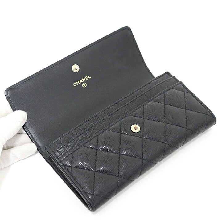 楽天市場】CHANEL シャネル ミディアム フラップ ウォレット キャビア  