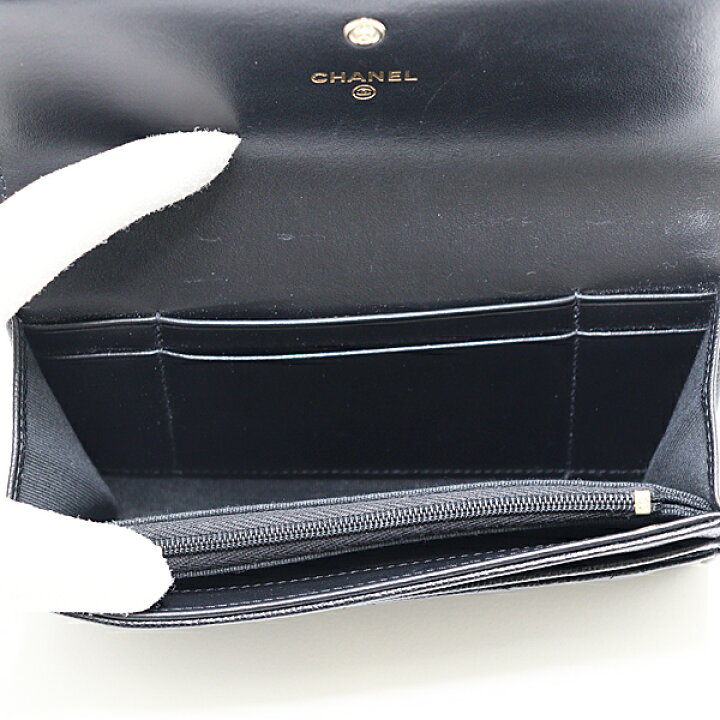楽天市場】CHANEL シャネル ミディアム フラップ ウォレット キャビア  