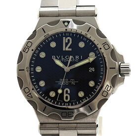 BVLGARI ブルガリ メンズ腕時計 ディアゴノ プロフェッショナル スクーバ アクア DP42BSSDSD ブラック文字盤【中古】