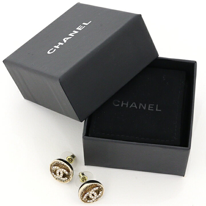 楽天市場】シャネル CHANEL ココマーク CCロゴ ピアス ストラス メタル 