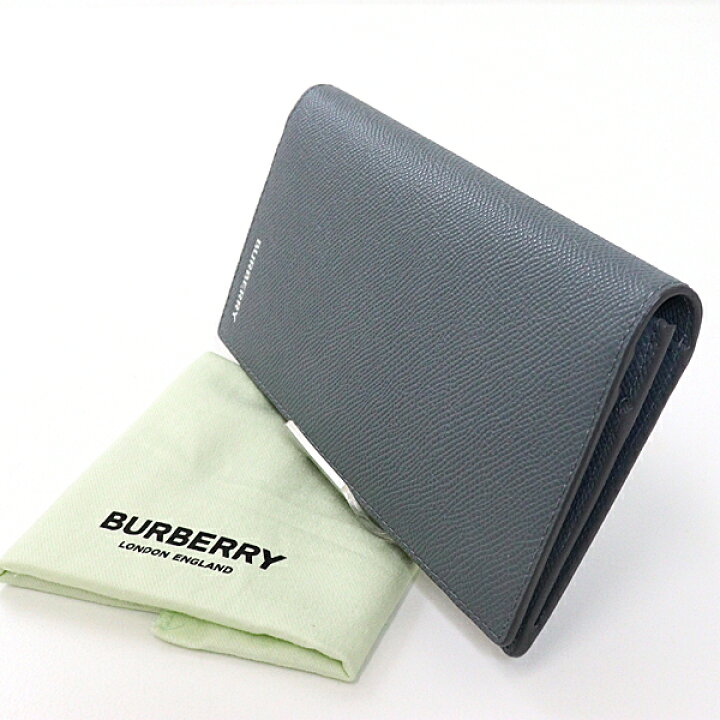 楽天市場】バーバリー BURBERRY 長財布 グレー レザー 未使用 : 質かづさや