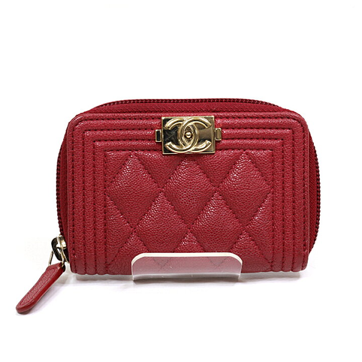 楽天市場】シャネル CHANEL ボーイシャネル カードケース レッド系  