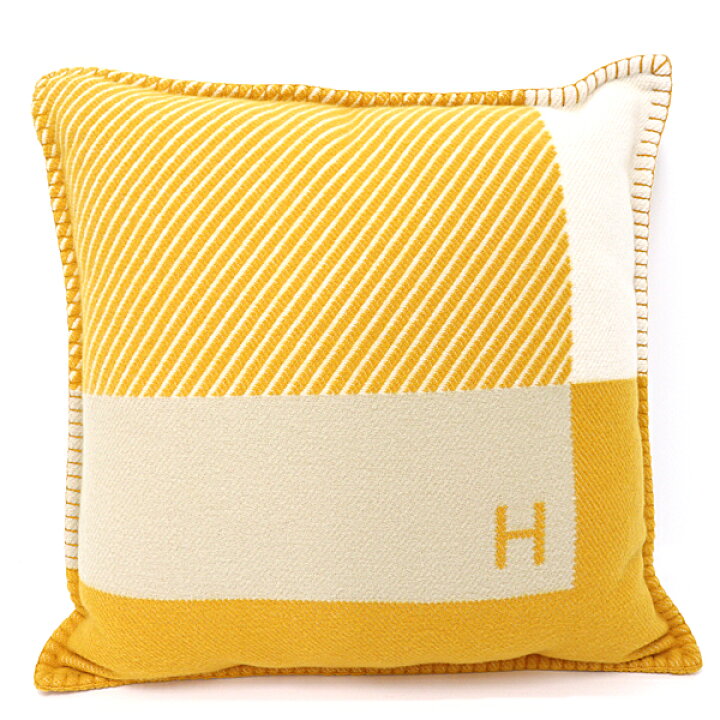 楽天市場】エルメス HERMES クッション Hリヴィエラ 毛 カシミア 
