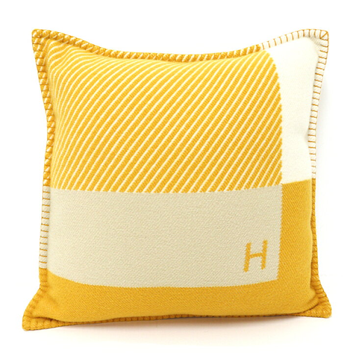 楽天市場】エルメス HERMES クッション Hリヴィエラ 毛 カシミア  