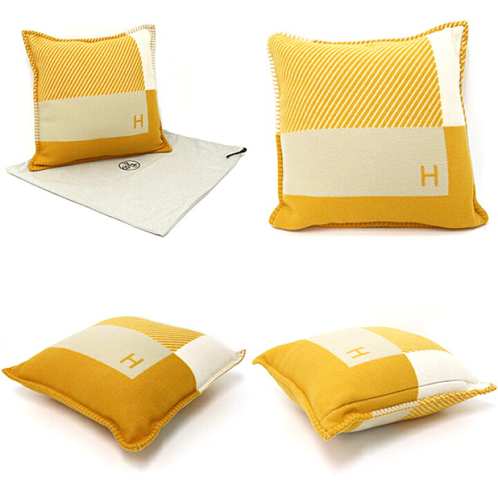 楽天市場】エルメス HERMES クッション Hリヴィエラ 毛 カシミア  